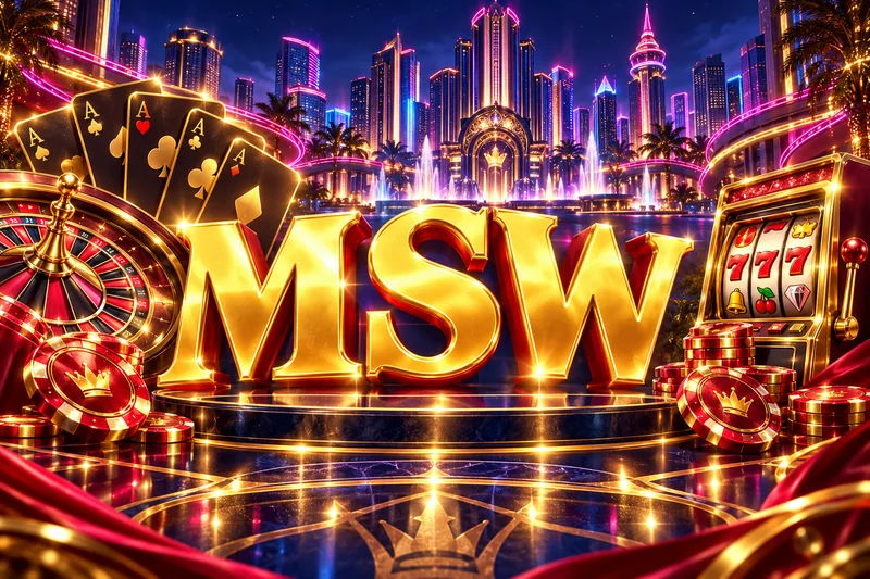msw brand artwork in a gold and jewel casino scene — original concept illustration