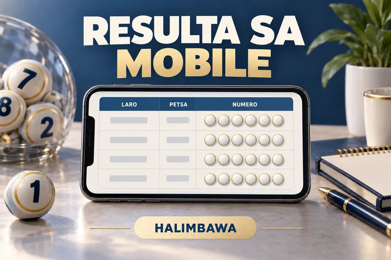 Orihinal na ilustrasyong lottery: Mobile table reading. Mga halimbawang label, hindi aktuwal na result.